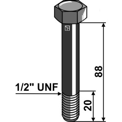 Boulon à tête hexagonale 1/2''UNF - Mulag - 186674