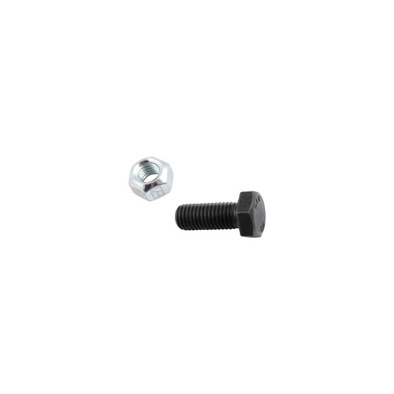 Boulon à tête hexagonale M12x1,75x30  avec écrou à freinage interne - Dücker - 445