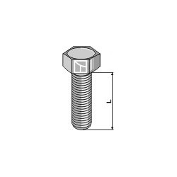 Boulon à tête hexagonal M5x0,8x25 sans écrou - galvanisée