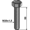 Boulon à tête hexagonale avec filet fin - M20x1,5X50 - 10.9