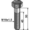 Boulon à tête hexagonale avec filet fin - M18x1,5x50 - 10.9