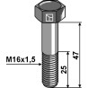 Boulon à tête hexagonale avec filet fin - M16x1,5X47 - 12.9