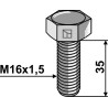 Boulon à tête hexagonale avec filet fin - M16x1,5X35 - 10.9