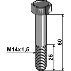 Boulon à tête hexagonale avec filet fin - M14x1,5x60 - 12.9