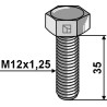 Boulon à tête hexagonale M12x1,25X35 sans écrou