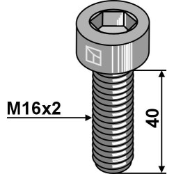 Boulon à 6 pans creux - M16x2x40 - 10.9