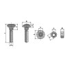Boulon de cultivateur - M10x38 - 12.9