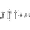 Boulon de cultivateur - M12x70 - 8.8