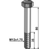Boulon à tête hexagonale M12x1,75x80 sans écrou - Claas