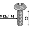Boulon à tête bombée M12x1,75x25 avec six pans creux - Kuhn - 80101225