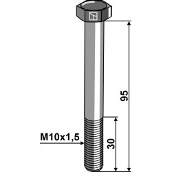 Boulon à tête hexagonale M10x1,5x95 sans écrou