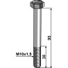 Boulon à tête hexagonale M10x1,5x95 sans écrou
