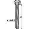 Boulon à tête hexagonale M10x1,5x90 sans écrou