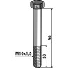 Boulon à tête hexagonale M10x1,5x90 sans écrou