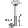 Boulon M10x1,5x80 galvanisé avec écrou