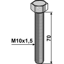 Boulon à tête hexagonale M10x1,5x70sans écrou