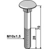 Boulon M10x1,50x70 galvanisé sans écrou