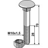 Boulon M10x1,5x70 galvanisé avec écrou