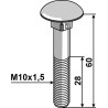 Boulon M10x1,5x60 galvanisé sans écrou - Lemken - 3011717