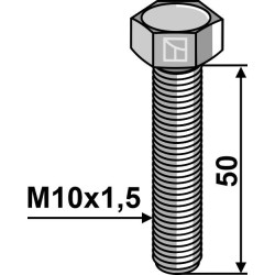 Boulon à tête hexagonale M10x1,5x50 sans écrou