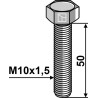 Boulon à tête hexagonale M10x1,5x50 sans écrou