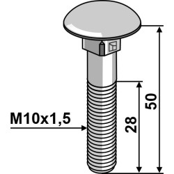 Boulon M10x1,5x50 galvanisé sans écrou