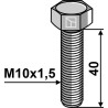 Boulon à tête hexagonale M10x1,5x40 sans écrou