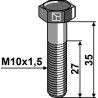 Boulon à tête hexagonale M10x1,5x35 sans écrou - Lemken