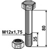 Boulon avec écrou à freinage interne - M12 - 8.8