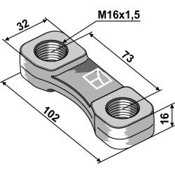 Écrou à panier - M16x1,5 - Lemken - 4598601