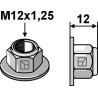 écrou à embase à freinage interne - embouti - M12x1,25 - 8.8