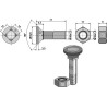 Boulon de charrue M10x1,5x33 et écrou hexagonal - Lemken - 3015721