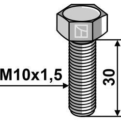 Boulon à tête hexagonale M10x1,5x30 sans écrou - Lemken - 3015004