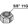 écrou à freinage interne 5/8'' 11G