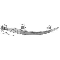 Dent de griffe 920mm