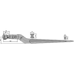 Dent de silo 920mm - Strautmann - 28601501
