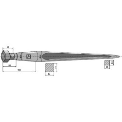 Dent grande charge 810mm - Bressel & Lade