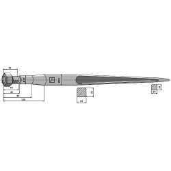 Dent de chargeur 800mm - Stoll