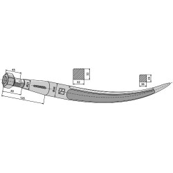 Dent de griffe 680mm - Kverneland - 221194
