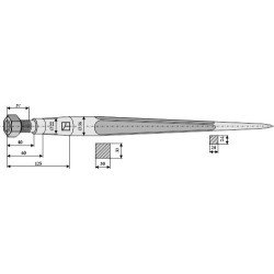 Dent de chargeur 605mm