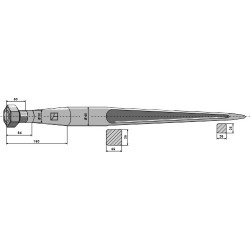 Dent grande charge 1400mm - Bressel & Lade - 70401420
