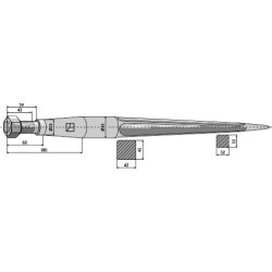 Dent de chargeur 1140mm