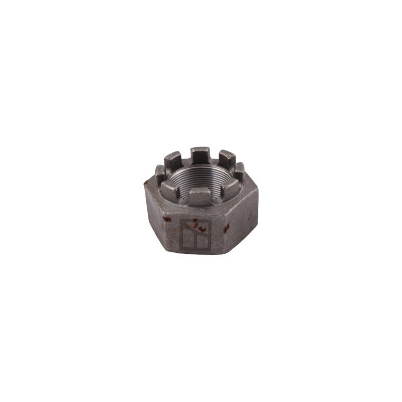 écrou hexagonal à créneaux dégagés M48x2 pour arbre carré 50x50