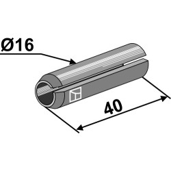 Goupille mecanindus Ø16x40 - Simba - P02481