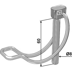 Goupille clip de tube