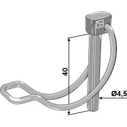 Goupille clip de tube