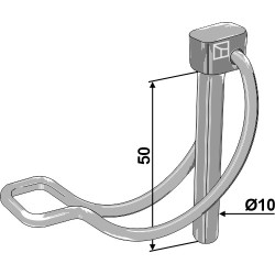 Goupille clip de tube
