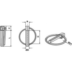 Goupille clip spéciale