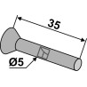Rivet à tête fraisée Ø5x35