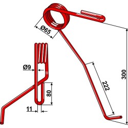 Griffe semoir Ø9mm, devant gauche - Lemken - 3537057